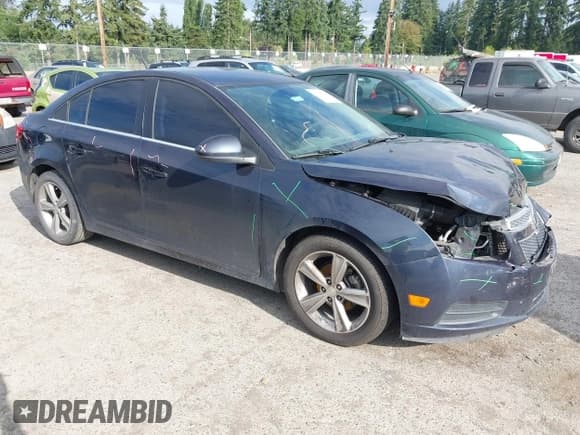 ✅ 2014 Chevrolet Cruze 2LT • VIN: 1G1PE5SBXE7380077 • Lot: 43012675. Listed on IAAI with 152,558 mi. Free auction sales archive from the USA and detailed vehicle history report at DreamBid. Image 1.