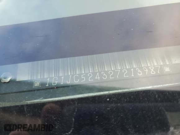 ✅ 2002 Chevrolet Cavalier • VIN: 1G1JC524327213987 • Lot: 90614815. Listed on Copart with 82,032 mi. Free auction sales archive from the USA and detailed vehicle history report at DreamBid. Image 12.