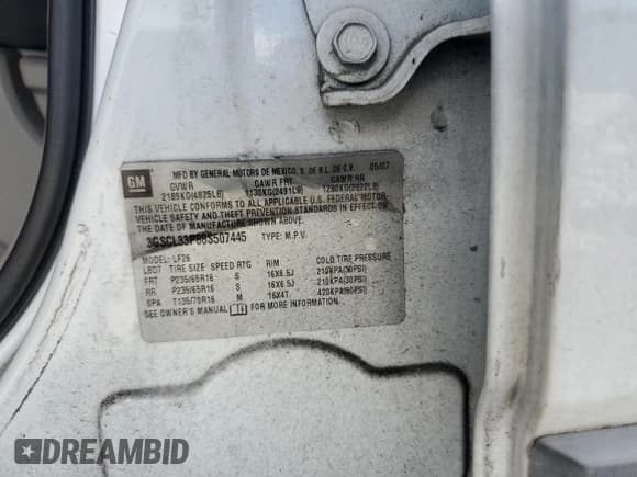 ✅ 2008 Saturn VUE XE • VIN: 3GSCL33P88S507445 • Лот: 82611925. Опубликован ранее на Copart с пробегом 121 358 миль. Бесплатный доступ к архиву аукционных продаж из США и подробный отчёт об истории автомобиля на DreamBid. Изображение 13.