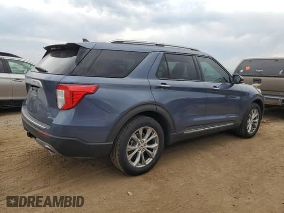 2021 Ford Explorer Limited with VIN 1FMSK8FH0MGB43876, listed as a Copart auction lot 68814815 with 39,464 mi miles and Salvage title. Bid and sale history available at DreamBid. Image 3.