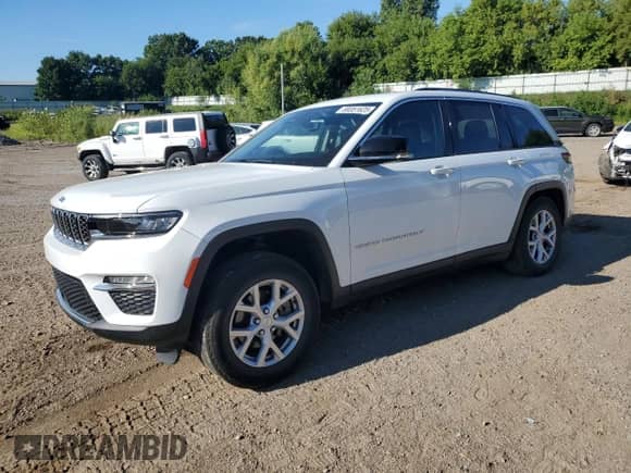 2022 Jeep Grand Cherokee Limited with VIN 1C4RJHBGXN8580749, listed as a Copart auction lot 69351625 with 38,004 mi miles and Salvage title. Bid and sale history available at DreamBid. Image 1.