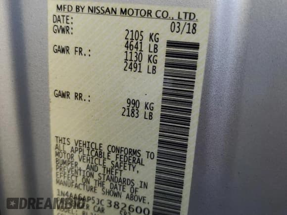 ✅ 2018 Nissan Maxima SV • VIN: 1N4AA6AP5JC382600 • Лот: 91865995. Опубликован ранее на Copart с пробегом 111 037 миль. Бесплатный доступ к архиву аукционных продаж из США и подробный отчёт об истории автомобиля на DreamBid. Изображение 12.