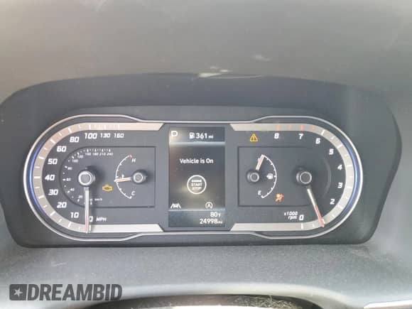 2023 Hyundai Tucson SEL with VIN 5NMJBCAE0PH265022, listed as a Copart auction lot 84757005 with 24,998 mi miles and Salvage title. Bid and sale history available at DreamBid. Image 9.