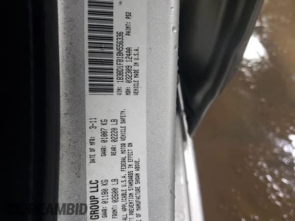 ✅ 2011 Dodge Avenger Mainstreet • VIN: 1B3BD1FB1BN556336 • Лот: 86202154. Опубликован ранее на Copart с пробегом 134 402 миль. Бесплатный доступ к архиву аукционных продаж из США и подробный отчёт об истории автомобиля на DreamBid. Изображение 12.