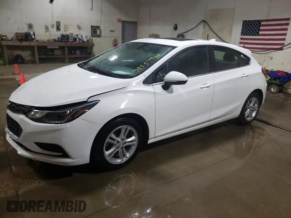 ✅ 2017 Chevrolet Cruze LT • VIN: 3G1BE6SMXHS548792 • Lot: 71557962. Listed on Copart with 104,687 mi. Free auction sales archive from the USA and detailed vehicle history report at DreamBid. Image 1.
