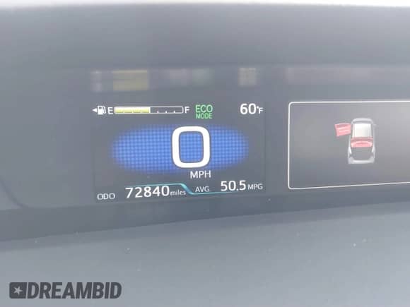 2021 Toyota Prius L Eco with VIN JTDKAMFU9M3131228, listed as a IAAI auction lot 41257117 with 72,840 mi miles and . Bid and sale history available at DreamBid. Image 7.