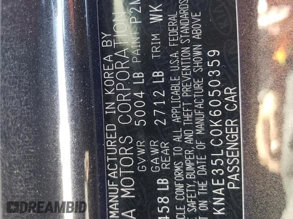 ✅ 2019 Kia Stinger GT • VIN: KNAE35LC0K6050359 • Lot: 68488515. Wystawiony na Copart z przebiegiem 57 840 mil. Bezpłatny archiwum sprzedaży aukcyjnych z USA i szczegółowy raport historii pojazdu na DreamBid. Zdjęcie 12.