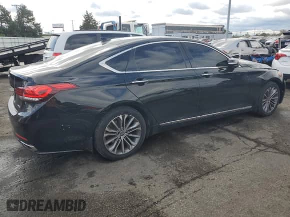 2016 Hyundai Genesis 3.8L z VIN KMHGN4JE8GU132861, wystawiony jako Copart lot #75945174 z przebiegiem 80 957 mil mil oraz Szkoda całkowita • Salvage title. Historia ofert i sprzedaży dostępna na DreamBid. Obrazek 3.