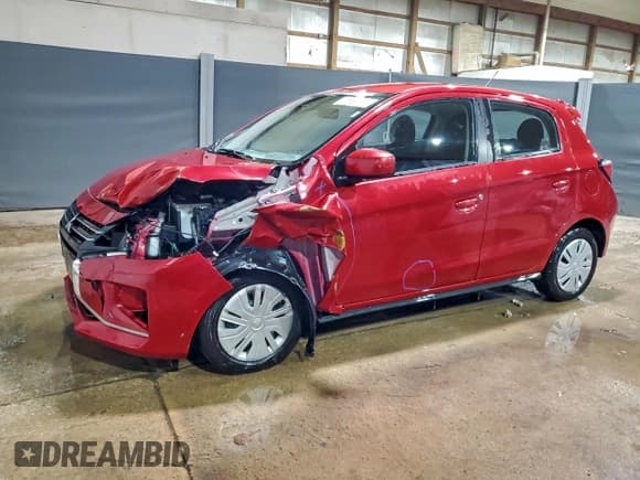 ✅ 2024 Mitsubishi Mirage ES • VIN: ML32AUHJ6RH034018 • Лот: 96875255. Опубликован ранее на Copart с пробегом 15 404 миль. Бесплатный доступ к архиву аукционных продаж из США и подробный отчёт об истории автомобиля на DreamBid. Изображение 1.