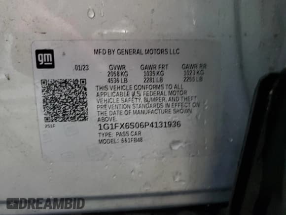 ✅ 2023 Chevrolet Bolt EV 2LT • VIN: 1G1FX6S06P4131936 • Lot: 77676084. Wystawiony na Copart z przebiegiem 46 637 mil. Bezpłatny archiwum sprzedaży aukcyjnych z USA i szczegółowy raport historii pojazdu na DreamBid. Zdjęcie 12.