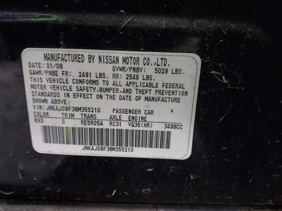 ✅ 2008 Infiniti EX Journey • VIN: JNKAJ09F38M355210 • Lot: 43858543. Listed on IAAI with 220,316 mi. Free auction sales archive from the USA and detailed vehicle history report at DreamBid. Image 9.