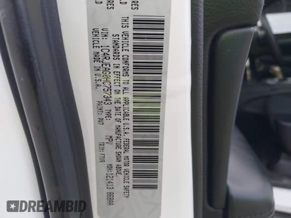 ✅ 2017 Jeep Grand Cherokee Laredo • VIN: 1C4RJEAG0HC757343 • Lot: 43558395. Listed on IAAI with 89,229 mi. Free auction sales archive from the USA and detailed vehicle history report at DreamBid. Image 9.