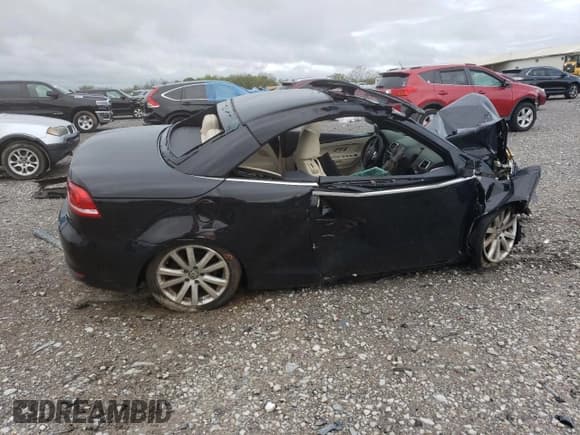 ✅ 2013 Volkswagen Eos Komfort • VIN: WVWBW8AH1DV006523 • Lot: 52037965. Listed on Copart with 77,746 mi. Free auction sales archive from the USA and detailed vehicle history report at DreamBid. Image 3.