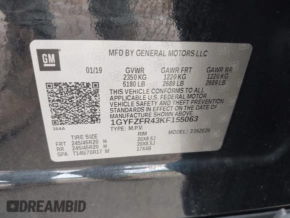 ✅ 2019 Cadillac XT4 AWD Sport • VIN: 1GYFZFR43KF155063 • Lot: 43056634. Wystawiony na IAAI z przebiegiem 52 870 mil. Bezpłatny archiwum sprzedaży aukcyjnych z USA i szczegółowy raport historii pojazdu na DreamBid. Zdjęcie 9.