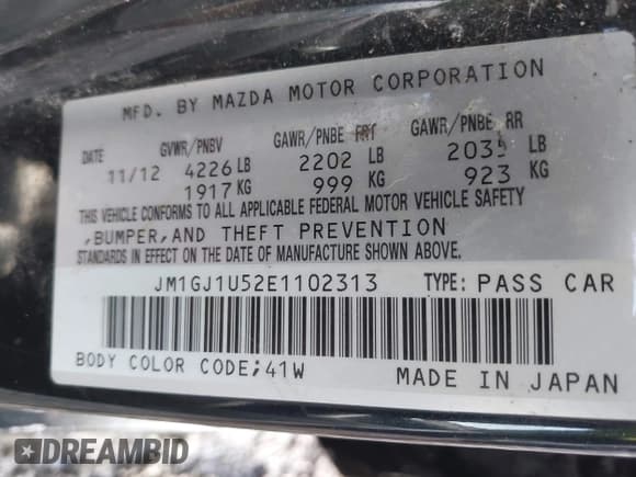 ✅ 2014 Mazda 6 i Sport • VIN: JM1GJ1U52E1102313 • Лот: 41583529. Опубликован ранее на IAAI с пробегом 99 746 миль. Бесплатный доступ к архиву аукционных продаж из США и подробный отчёт об истории автомобиля на DreamBid. Изображение 9.