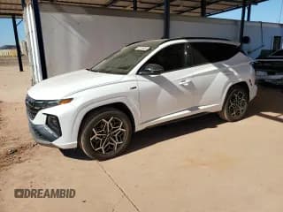 ✅ 2024 Hyundai Tucson N Line • VIN: KM8JFCD13RU158860 • Lot: 87389865. Wystawiony na Copart z przebiegiem 25 856 mil. Bezpłatny archiwum sprzedaży aukcyjnych z USA i szczegółowy raport historii pojazdu na DreamBid. Zdjęcie 1.