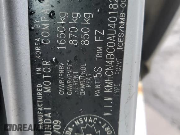 ✅ 2010 Hyundai Accent GL • VIN: KMHCN4BC0AU401826 • Лот: 45659195. Опубликован ранее на Copart с пробегом 168 392 миль. Бесплатный доступ к архиву аукционных продаж из США и подробный отчёт об истории автомобиля на DreamBid. Изображение 12.