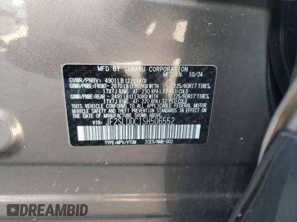 ✅ 2025 Subaru Forester Premium • VIN: JF2SLDDC1SH506552 • Lot: 80581605. Wystawiony na Copart z przebiegiem Nie podano. Bezpłatny archiwum sprzedaży aukcyjnych z USA i szczegółowy raport historii pojazdu na DreamBid. Zdjęcie 13.