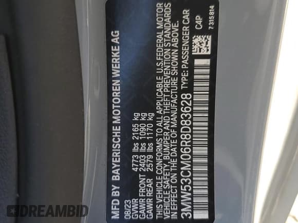 ✅ 2024 BMW 2 Series M240i xDrive • VIN: 3MW53CM06R8D83628 • Лот: 91637615. Опубликован ранее на Copart с пробегом 14 843 миль. Бесплатный доступ к архиву аукционных продаж из США и подробный отчёт об истории автомобиля на DreamBid. Изображение 12.