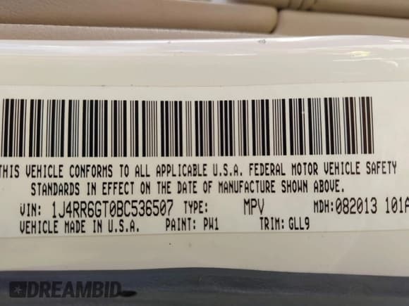 ✅ 2011 Jeep Grand Cherokee Overland • VIN: 1J4RR6GT0BC536507 • Lot: 43526877. Listed on IAAI with 158,431 mi. Free auction sales archive from the USA and detailed vehicle history report at DreamBid. Image 9.