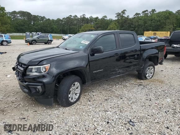 ✅ 2021 Chevrolet Colorado 2WD LT • VIN: 1GCGSCEN0M1147174 • Lot: 55946875. Listed on Copart with 61,430 mi. Free auction sales archive from the USA and detailed vehicle history report at DreamBid. Image 1.