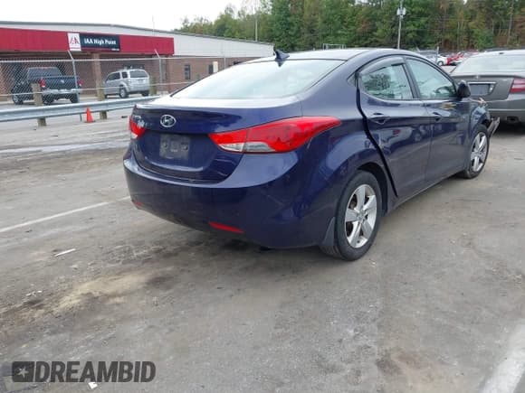 ✅ 2013 Hyundai Elantra Limited • VIN: 5NPDH4AE1DH433170 • Lot: 43405616. Listed on IAAI with 167,491 mi. Free auction sales archive from the USA and detailed vehicle history report at DreamBid. Image 4.