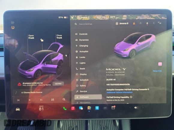 ✅ 2022 Tesla Model Y Long Range • VIN: 7SAYGDEE4NA013479 • Lot: 92576225. Listed on Copart with 24,830 mi. Free auction sales archive from the USA and detailed vehicle history report at DreamBid. Image 9.