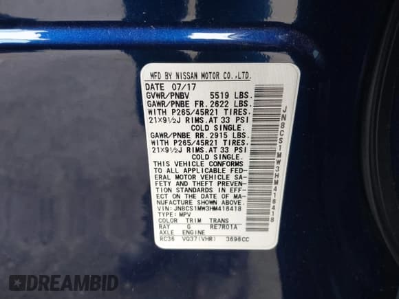 ✅ 2017 Infiniti QX70 • VIN: JN8CS1MW3HM416418 • Лот: 43592675. Опубликован ранее на IAAI с пробегом 130 945 миль. Бесплатный доступ к архиву аукционных продаж из США и подробный отчёт об истории автомобиля на DreamBid. Изображение 9.