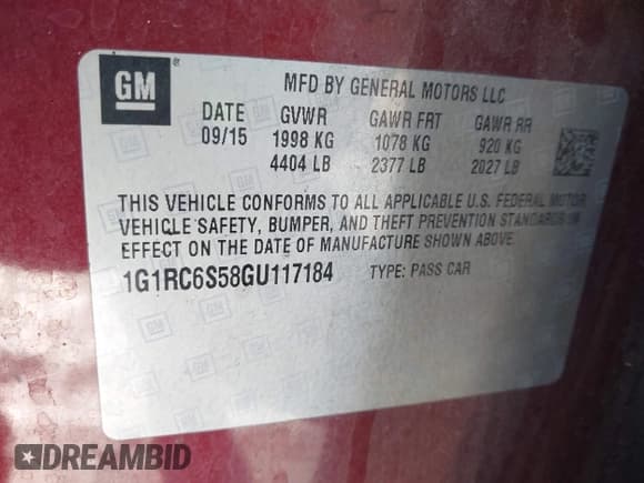 ✅ 2016 Chevrolet Volt LT • VIN: 1G1RC6S58GU117184 • Lot: 43457489. Wystawiony na IAAI z przebiegiem 132 565 mil. Bezpłatny archiwum sprzedaży aukcyjnych z USA i szczegółowy raport historii pojazdu na DreamBid. Zdjęcie 9.