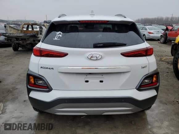 2021 Hyundai Kona Ultimate with VIN KM8K53A54MU657397, listed as a Copart auction lot 69861792 with 23,127 mi miles and . Bid and sale history available at DreamBid. Image 6.