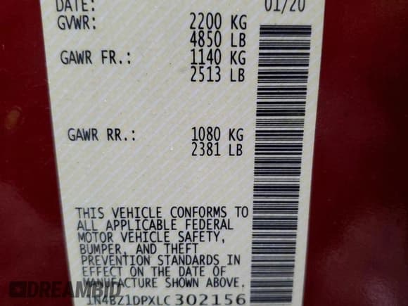 ✅ 2020 Nissan LEAF SL Plus • VIN: 1N4BZ1DPXLC302156 • Лот: 90751475. Опубликован ранее на Copart с пробегом 51 752 миль. Бесплатный доступ к архиву аукционных продаж из США и подробный отчёт об истории автомобиля на DreamBid. Изображение 14.