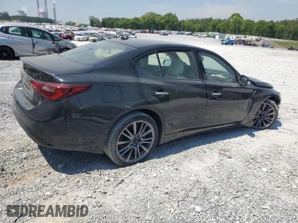 ✅ 2023 Infiniti Q50 Red Sport 400 • VIN: JN1FV7DP4PM570259 • Lot: 53283165. Listed on Copart with 9,456 mi. Free auction sales archive from the USA and detailed vehicle history report at DreamBid. Image 3.