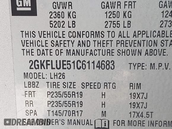 ✅ 2012 GMC Terrain SLT-1 • VIN: 2GKFLUE51C6114683 • Lot: 43610837. Wystawiony na IAAI z przebiegiem 129 443 mil. Bezpłatny archiwum sprzedaży aukcyjnych z USA i szczegółowy raport historii pojazdu na DreamBid. Zdjęcie 9.