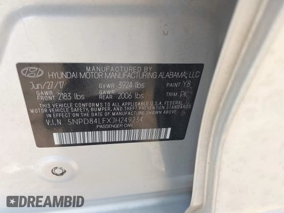 ✅ 2018 Hyundai Elantra Value Edition • VIN: 5NPD84LFXJH249234 • Lot: 43197841. Listed on IAAI with 139,978 mi. Free auction sales archive from the USA and detailed vehicle history report at DreamBid. Image 9.