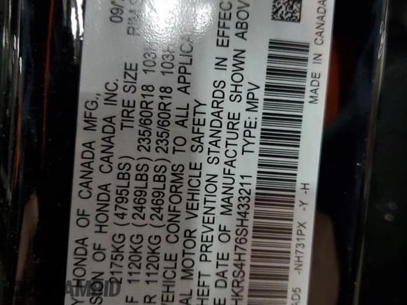 ✅ 2025 Honda CR-V EX-L • VIN: 2HKRS4H76SH433211 • Лот: 89563865. Опубликован ранее на Copart с пробегом 8 730 миль. Бесплатный доступ к архиву аукционных продаж из США и подробный отчёт об истории автомобиля на DreamBid. Изображение 13.