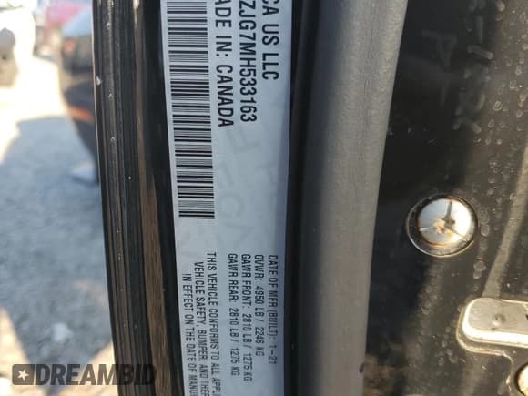 ✅ 2021 Dodge Challenger GT • VIN: 2C3CDZJG7MH533163 • Lot: 70928154. Wystawiony na Copart z przebiegiem 24 549 mil. Bezpłatny archiwum sprzedaży aukcyjnych z USA i szczegółowy raport historii pojazdu na DreamBid. Zdjęcie 13.