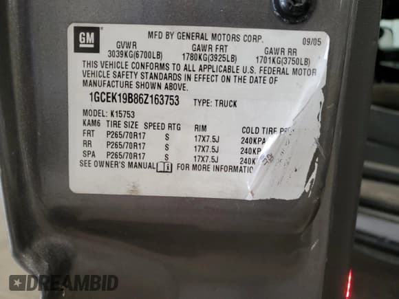 ✅ 2006 Chevrolet Silverado 1500 LT1 • VIN: 1GCEK19B86Z163753 • Лот: 78468124. Опубликован ранее на Copart с пробегом 207 446 миль. Бесплатный доступ к архиву аукционных продаж из США и подробный отчёт об истории автомобиля на DreamBid. Изображение 12.