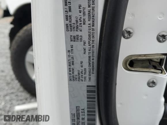 ✅ 2021 Ram 1500 Tradesman • VIN: 1C6RR7FG1MS507873 • Lot: 51257545. Listed on Copart with 66,995 mi. Free auction sales archive from the USA and detailed vehicle history report at DreamBid. Image 12.