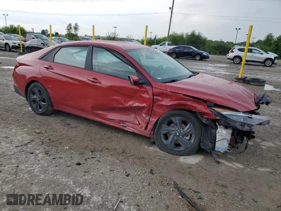 ✅ 2022 Hyundai Elantra Blue • VIN: KMHLM4AJ9NU014507 • Lot: 64955575. Listed on Copart with 16,635 mi. Free auction sales archive from the USA and detailed vehicle history report at DreamBid. Image 4.