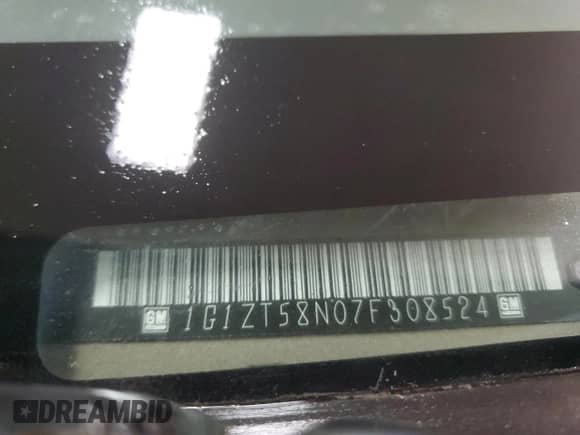 2007 Chevrolet Malibu 2LT with VIN 1G1ZT58N07F308524, listed as a Copart auction lot 74910004 with 140,246 mi miles and Clean title. Bid and sale history available at DreamBid. Image 13.
