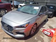 ✅ 2020 Hyundai Elantra N Line • VIN: KMHH55LC3LU133478 • Lot: 42366522. Listed on IAAI with 82,320 mi. Free auction sales archive from the USA and detailed vehicle history report at DreamBid. Image 2.