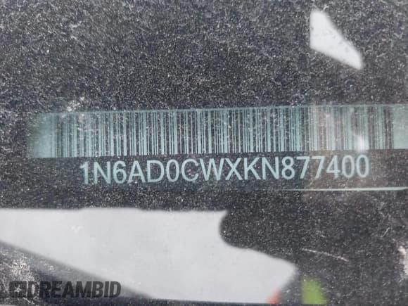 ✅ 2019 Nissan Frontier SV • VIN: 1N6AD0CWXKN877400 • Lot: 41437813. Listed on IAAI with 37,151 mi. Free auction sales archive from the USA and detailed vehicle history report at DreamBid. Image 9.