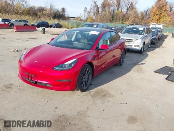 ✅ 2021 Tesla Model 3 Standard Range Plus • VIN: 5YJ3E1EA7MF943046 • Lot: 43677750. Listed on IAAI with 21,781 mi. Free auction sales archive from the USA and detailed vehicle history report at DreamBid. Image 2.