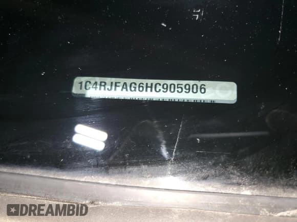 ✅ 2017 Jeep Grand Cherokee Altitude • VIN: 1C4RJFAG6HC905906 • Lot: 90667395. Listed on Copart with 94,528 mi. Free auction sales archive from the USA and detailed vehicle history report at DreamBid. Image 14.