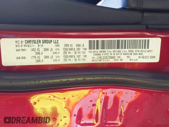 ✅ 2014 Dodge Durango Limited • VIN: 1C4RDJDG3EC596820 • Лот: 43640540. Опубликован ранее на IAAI с пробегом 196 424 миль. Бесплатный доступ к архиву аукционных продаж из США и подробный отчёт об истории автомобиля на DreamBid. Изображение 9.