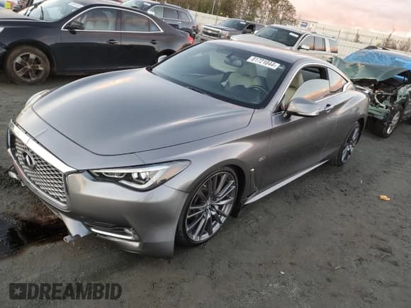 ✅ 2017 Infiniti Q60 Premium • VIN: JN1EV7EKXHM360345 • Лот: 81721044. Опубликован ранее на Copart с пробегом 64 940 миль. Бесплатный доступ к архиву аукционных продаж из США и подробный отчёт об истории автомобиля на DreamBid. Изображение 1.