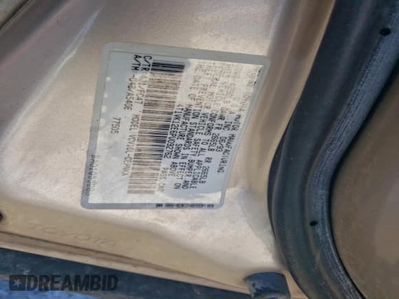 ✅ 1993 Toyota Camry • VIN: 4T1VK12E6PU092762 • Lot: 97033375. Wystawiony na Copart z przebiegiem 100 708 mil. Bezpłatny archiwum sprzedaży aukcyjnych z USA i szczegółowy raport historii pojazdu na DreamBid. Zdjęcie 12.