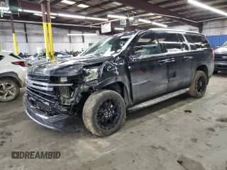 2024 Chevrolet Suburban LT z VIN 1GNSKCKD1RR386268, wystawiony jako Copart lot #44719245 z przebiegiem 1 498 mil mil oraz Szkoda całkowita • Salvage title. Historia ofert i sprzedaży dostępna na DreamBid. Obrazek 1.