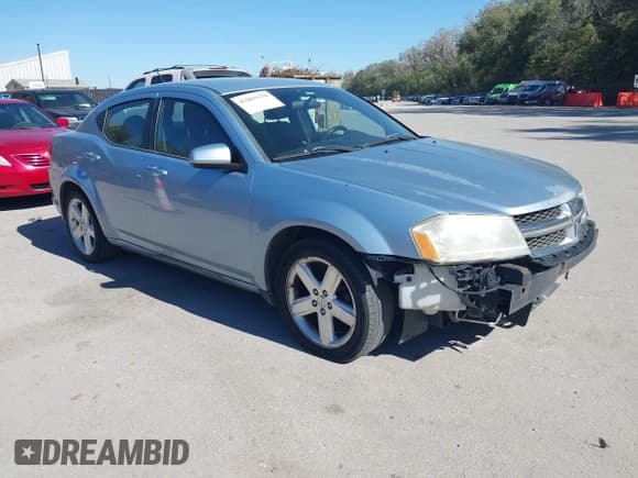 ✅ 2013 Dodge Avenger SXT • VIN: 1C3CDZCB7DN680575 • Lot: 43463578. Listed on IAAI with 190,494 mi. Free auction sales archive from the USA and detailed vehicle history report at DreamBid. Image 1.
