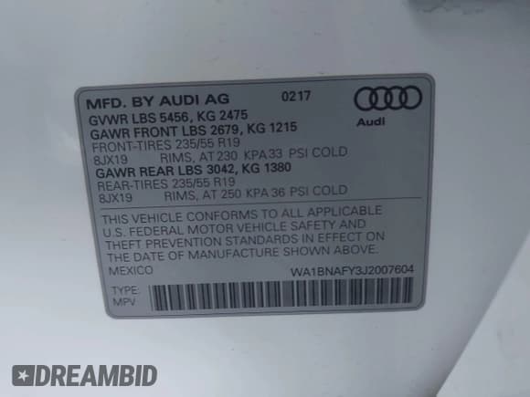✅ 2018 Audi Q5 Premium Plus • VIN: WA1BNAFY3J2007604 • Lot: 43451006. Wystawiony na IAAI z przebiegiem 120 424 mil. Bezpłatny archiwum sprzedaży aukcyjnych z USA i szczegółowy raport historii pojazdu na DreamBid. Zdjęcie 9.